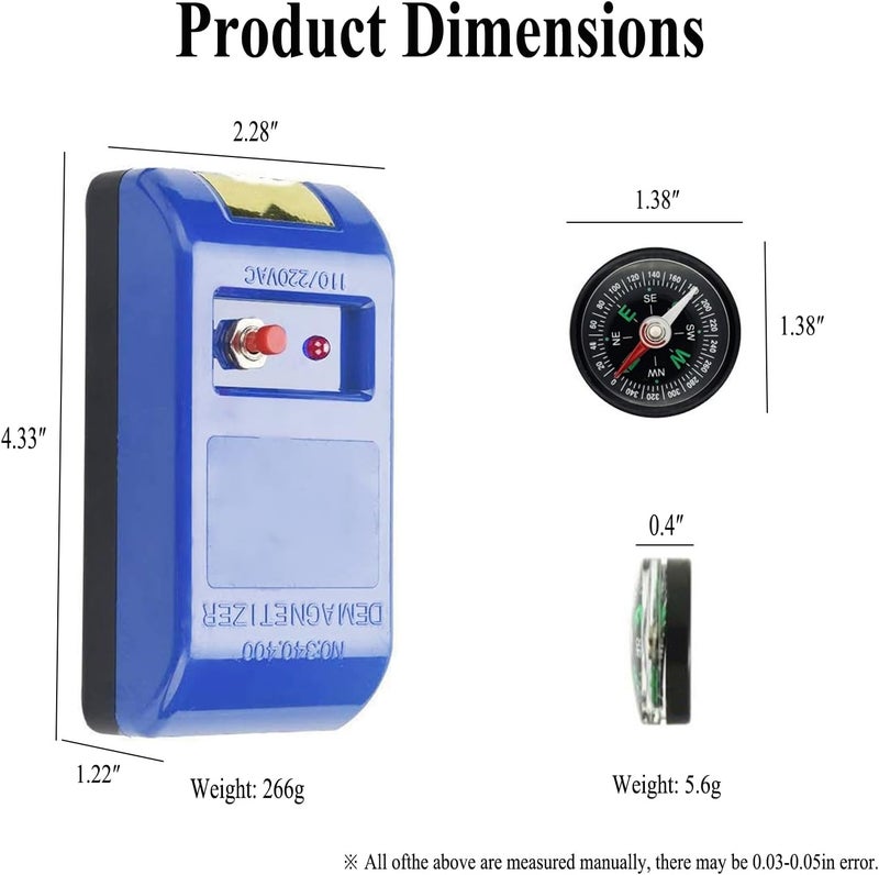 TICFROG Store Watch Demagnetizer, Professional Mechanical Wristwatch Repair Degaussing Demagnetizer Tool with Compass, Watch Cleaning Cloth and EN Instructions, Gifts for Men Women - Image 2